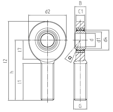 DGAR-UK-2RS drawing