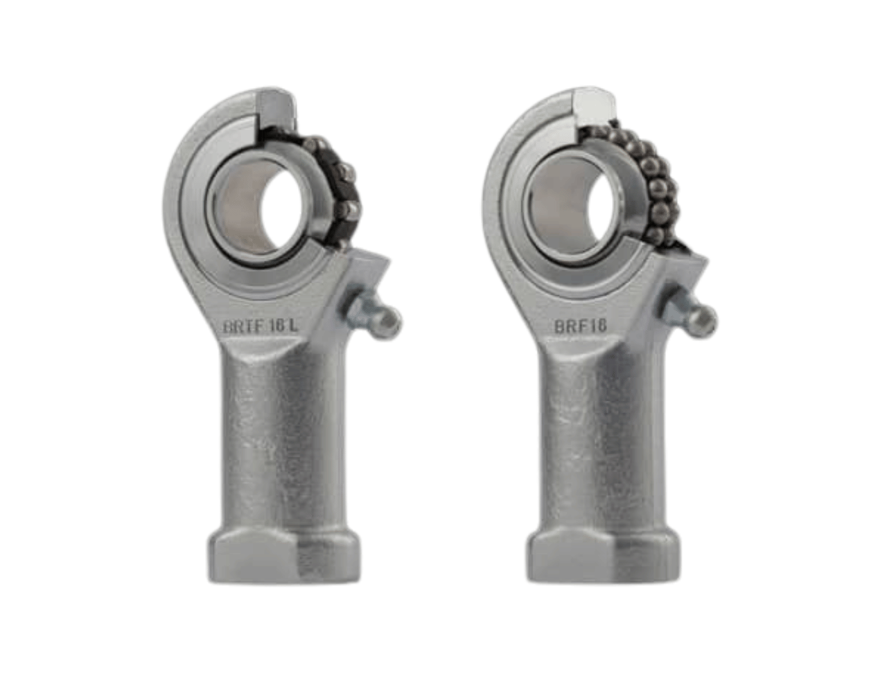 Rod ends with rollers or balls